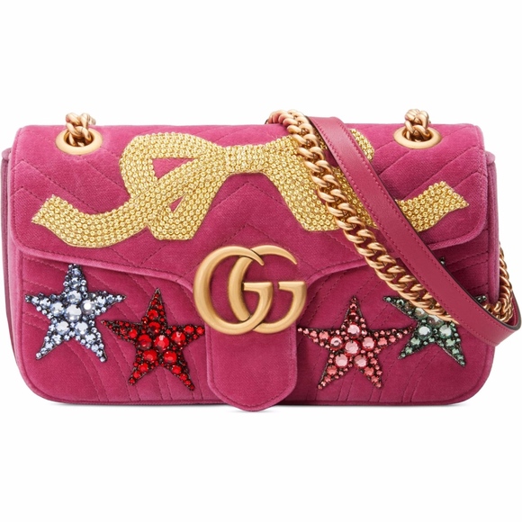 Gucci Handbags - GUCCI Small GG Marmont 2.0 Matelasse Velvet bag